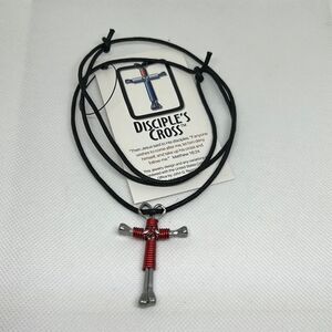 Disciples Cross Red Unisex Necklace